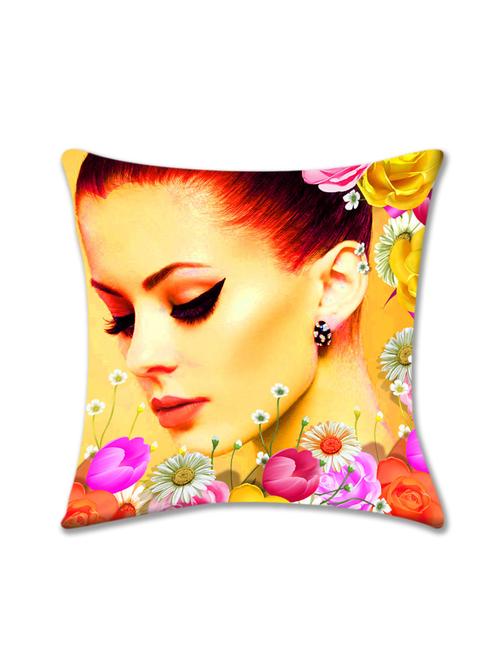 cushion pallete beautiful girl face cushion cover (16x16) - 10059824 - Very Small Image - 1