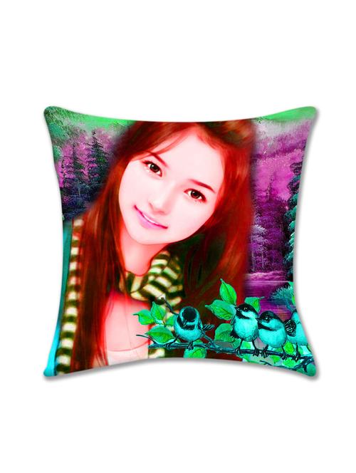 cushion pallete beautiful girl face cushion cover (16x16) - 10059830 - Very Small Image - 1
