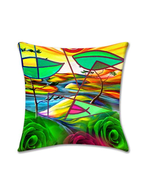 cushion pallete green digital printed cushion cover (16x16) - 10059955 - Very Small Image - 1