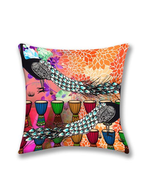 cushion pallete abstract peacock cushion cover (16x16) - 10059983 - Very Small Image - 1