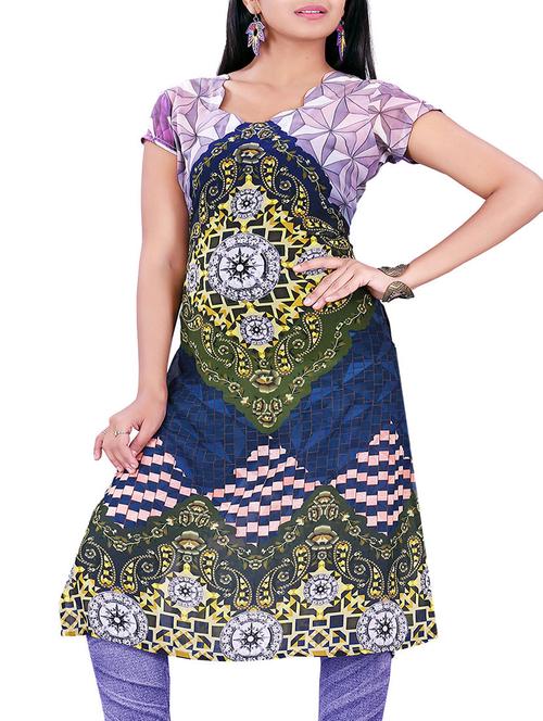 multicolor faux georgette kurta - 10062826 - Very Small Image - 1