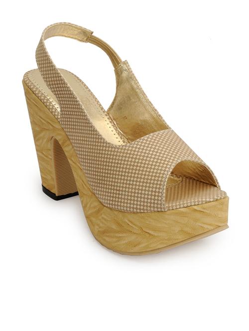 beige leatherette back strap sandals - 10065010 - Very Small Image - 1