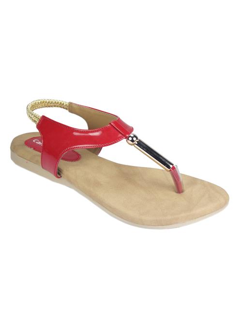 red leatherette sandal - 10068214 - Very Small Image - 1