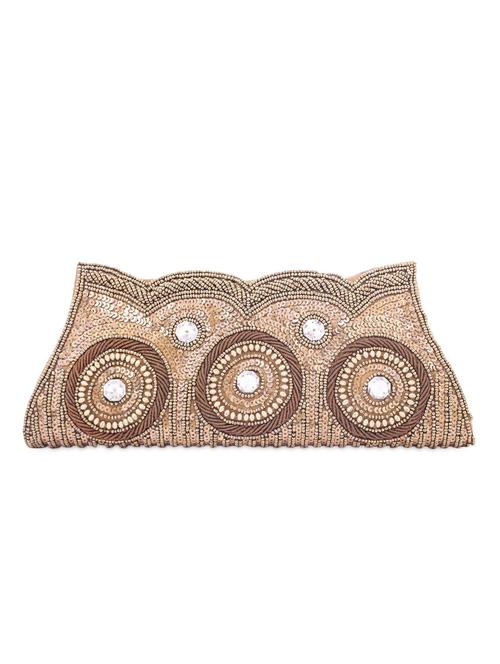 Copper Color Embellished Sequined Cutch - 1007135 - Very Small Image - 1