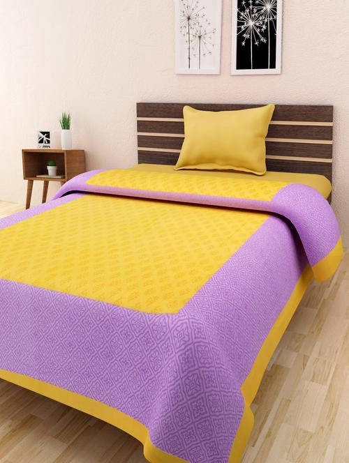 cotton jaipuri traditional single bed sheet - 10073361 - Very Small Image - 1