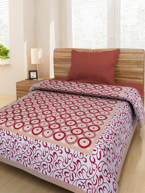 cotton jaipuri traditional single bed sheet - 10073445 - Very Small Image - 1