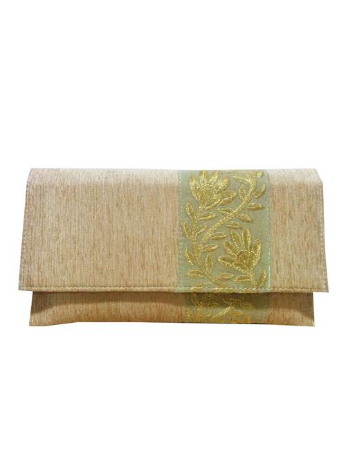 gold jute clutch - 10079522 - Very Small Image - 1
