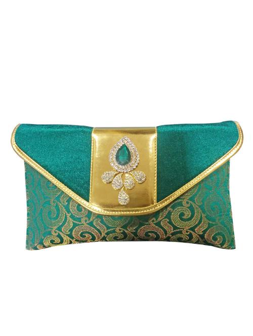 green brocade clutch - 10079536 - Very Small Image - 1