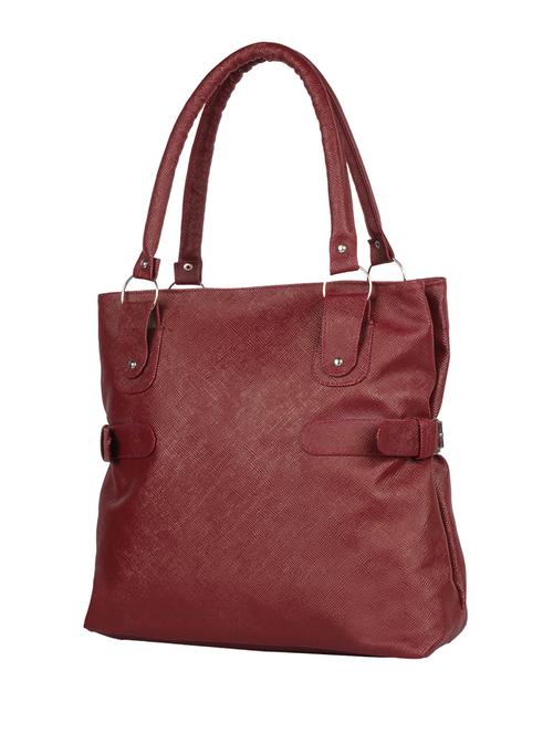 maroon leatherette handbag - 10080175 - Very Small Image - 1