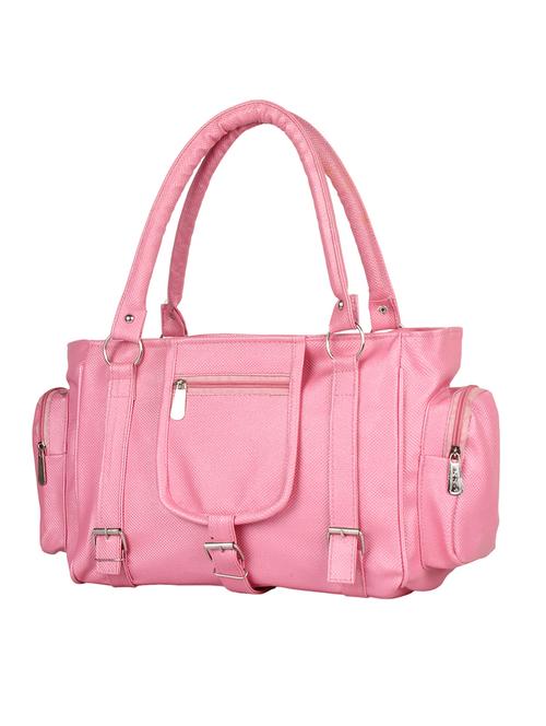 pink leatherette handbag - 10080180 - Very Small Image - 1