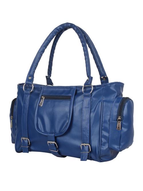 blue leatherette handbag - 10080183 - Very Small Image - 1