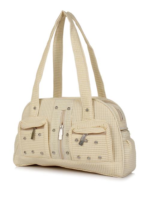 off white leatherette handbag - 10080222 - Very Small Image - 1