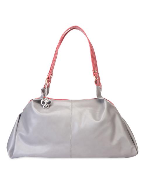 grey leatherette handbag - 1008132 - Very Small Image - 1