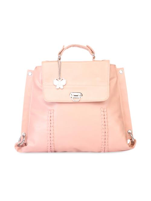 Pink leatherette handbag - 1008136 - Very Small Image - 1