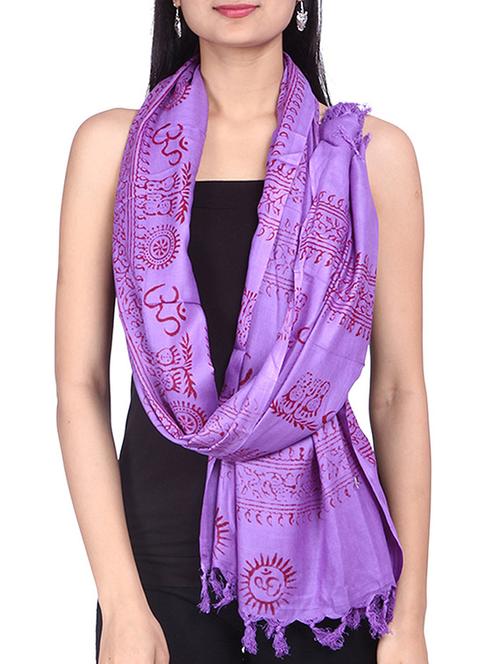 purple rayon scarf - 10082151 - Very Small Image - 1