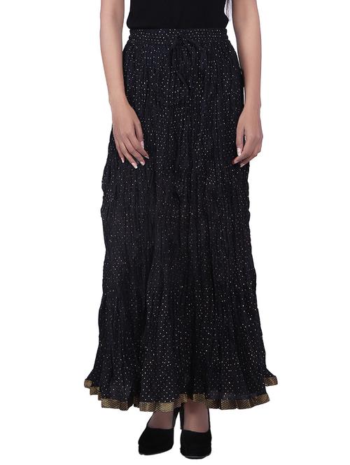 black cotton skirts - 10082212 - Very Small Image - 1