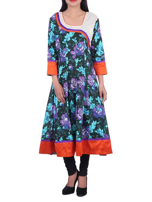 multi color cotton kurta - 10082458 - Very Small Image - 1