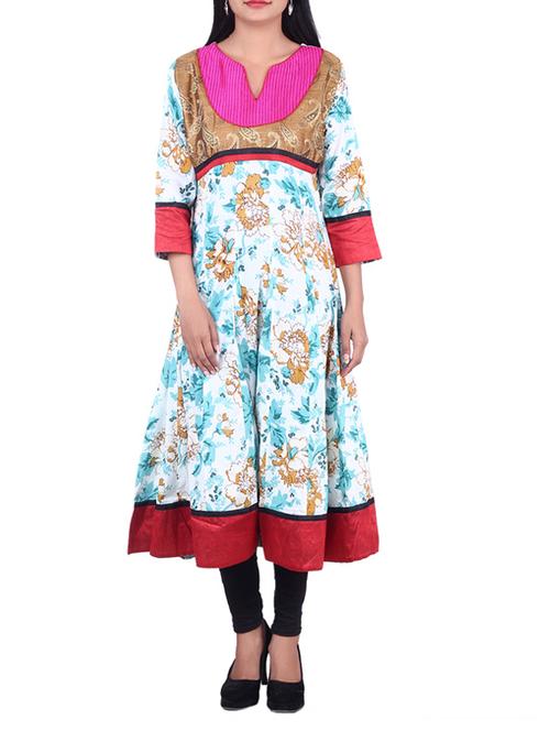 multi color cotton kurta - 10082486 - Very Small Image - 1