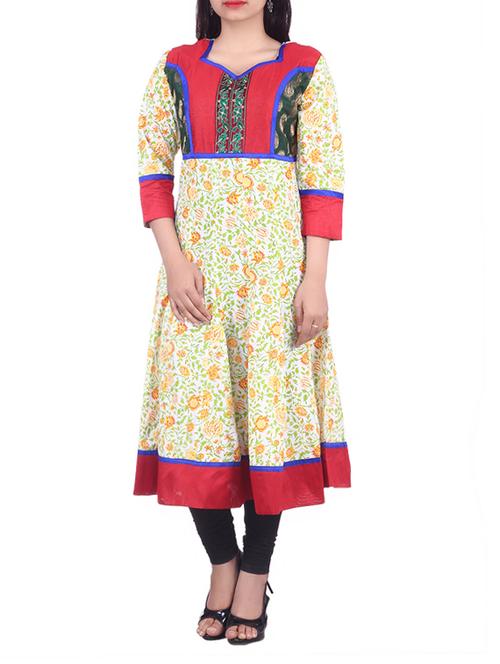 multi color cotton kurta - 10082487 - Very Small Image - 1