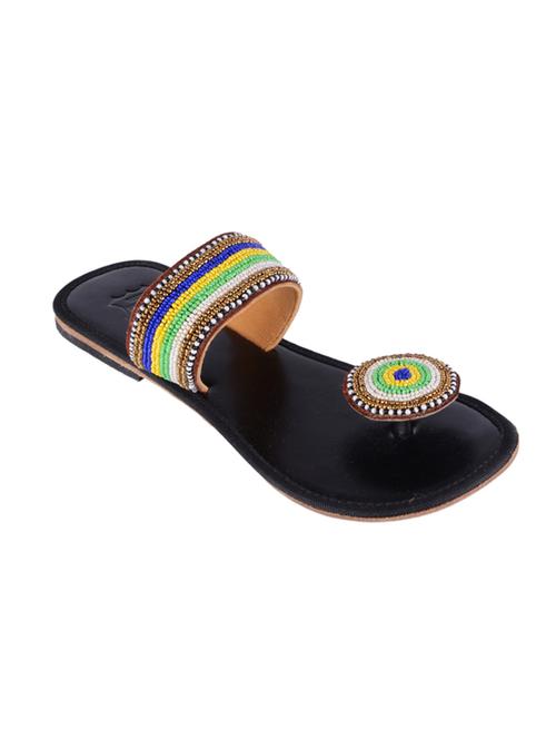 black,green fabric sandals - 10084811 - Very Small Image - 1