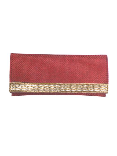 maroon jute clutch - 10087110 - Very Small Image - 1