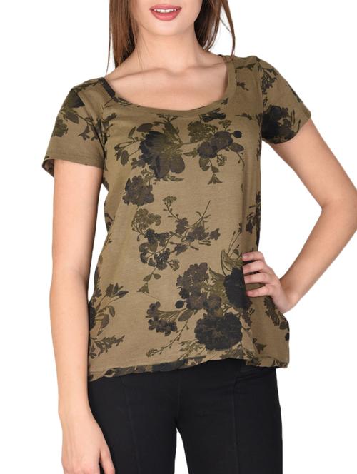 olive green cotton top - 10088511 - Very Small Image - 1
