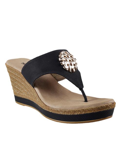 blue leatherette toe separator sandals - 10089263 - Very Small Image - 1