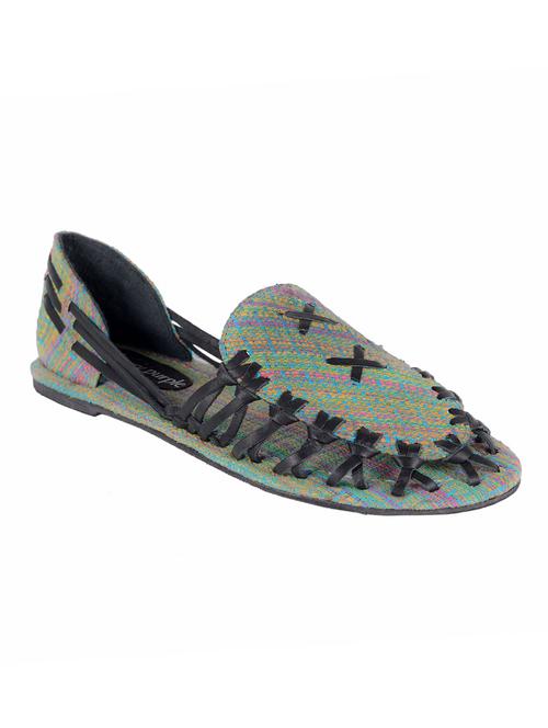 multicolored leatherette sandals - 10092606 - Very Small Image - 1