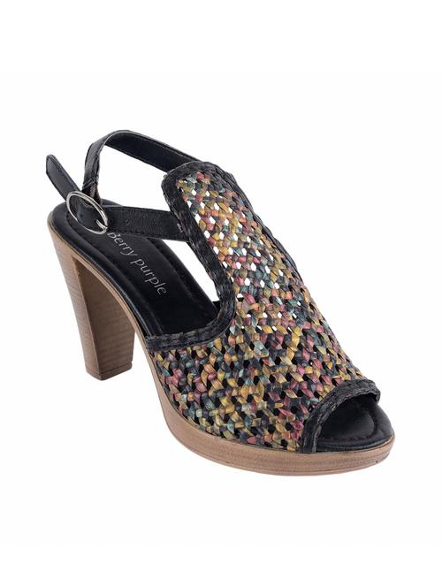 multicolor leatherette sandals - 10092624 - Very Small Image - 1