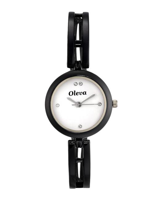Oleva Stainless Steel Women's Analog Watch With Black Stripe OSW-17-BLACK - 10093040 - Very Small Image - 1