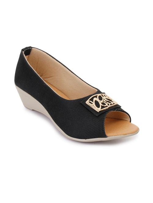 metrogue women's new hot fashionable wedge platform open pumps cum heels with metal miniature - 10093170 - Very Small Image - 1