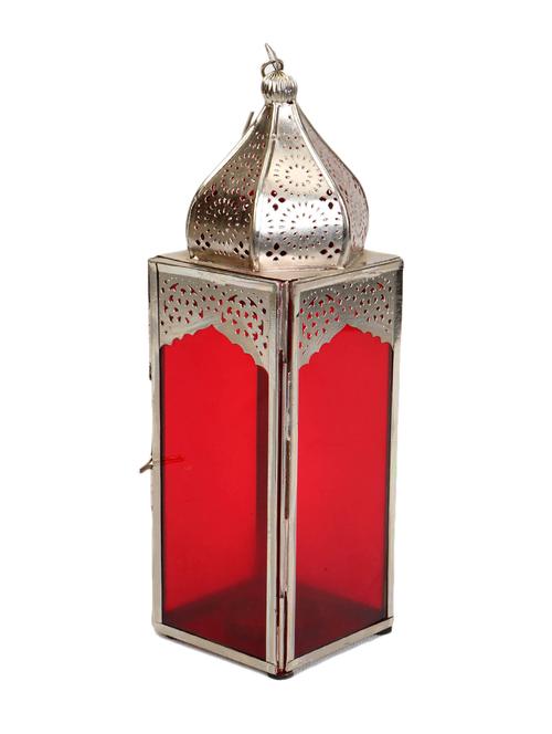 deziworkz nickle deep red glass lantern - 10093883 - Very Small Image - 1