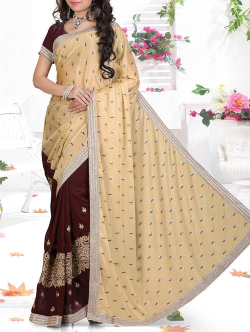 being chiffon saree - 10094383 - Very Small Image - 1