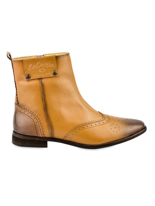tan ankle length biker boots - 1009930 - Very Small Image - 1