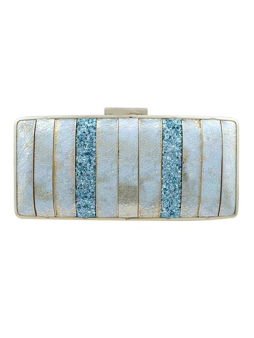 silver, blue metal clutch - 10099396 - Very Small Image - 1