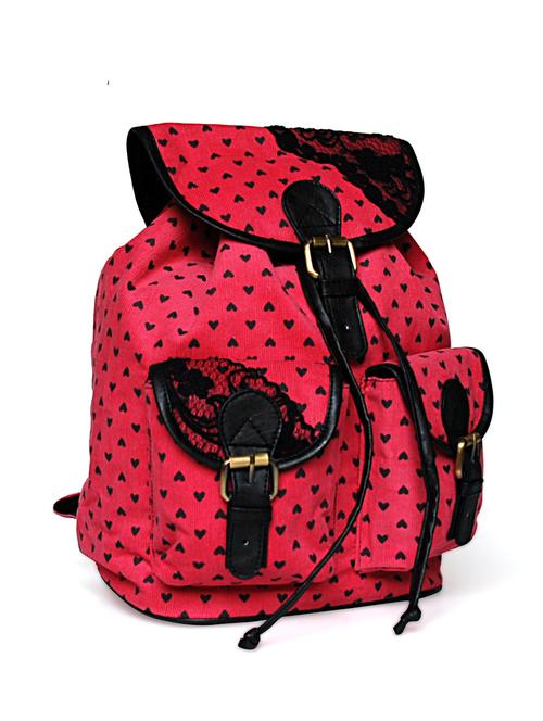 pink heart backpack - 10102 - Very Small Image - 1