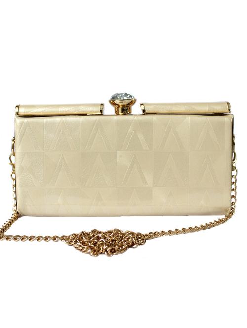 beige leatherette clutch - 10103984 - Very Small Image - 1