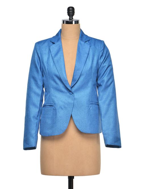 Full sleeves polyester blazer - 1010832 - Very Small Image - 1