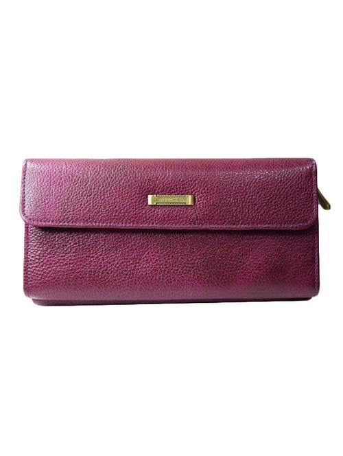purple leather clutch - 10110145 - Very Small Image - 1