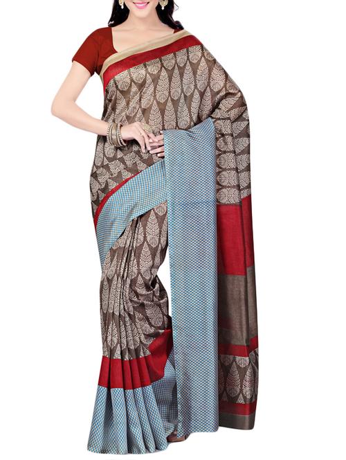 multi colour art silk saree - 10110736 - Very Small Image - 1