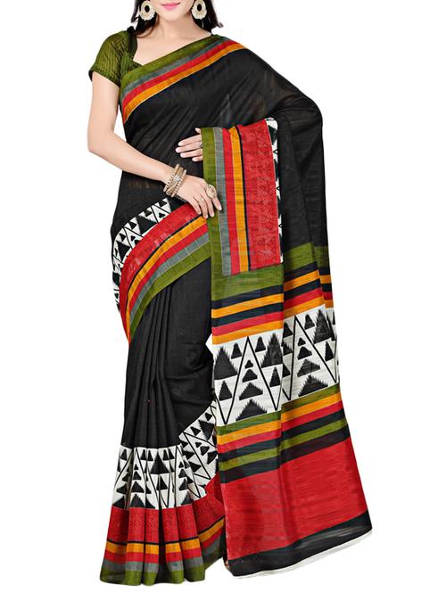 multi colour art silk saree - 10110750 - Very Small Image - 1