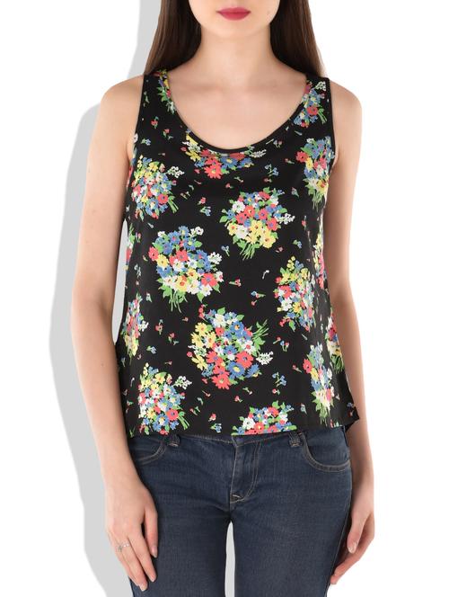 floral scoop neck tank top - 10111771 - Very Small Image - 1