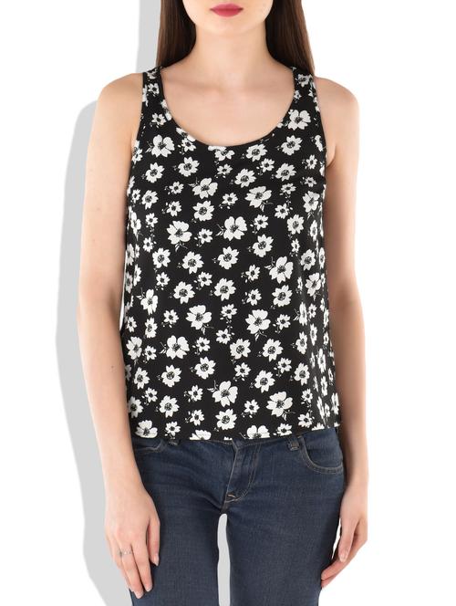 floral scoop neck tank top - 10111776 - Very Small Image - 1