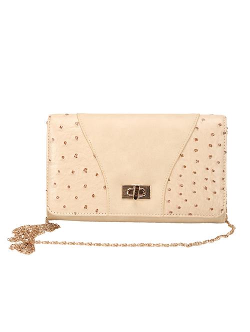 beige leatherette clutch - 10112958 - Very Small Image - 1