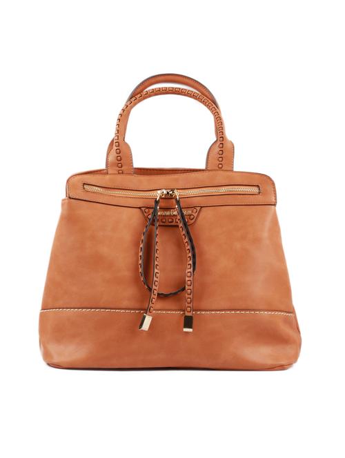 tan leatherette handbag - 10113464 - Very Small Image - 1
