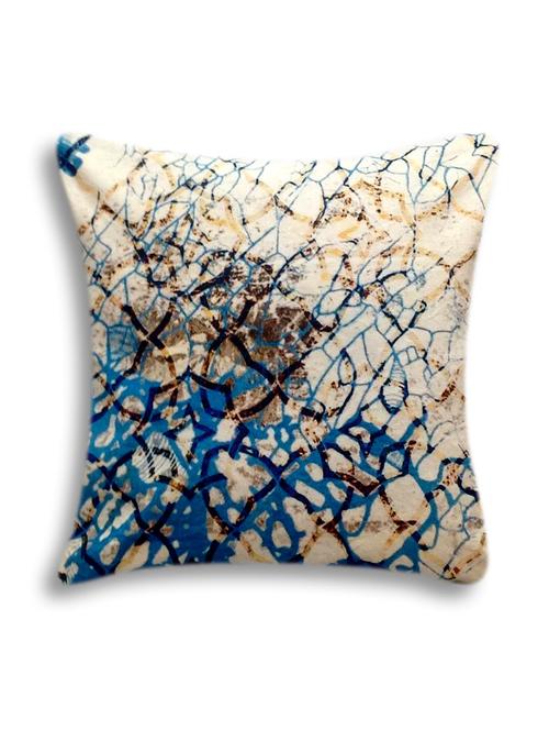 cream and blue digital printed cotton cushion cover - 10114981 - Very Small Image - 1