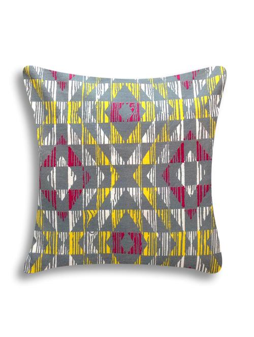 grey digital printed cotton cushion cover - 10115013 - Very Small Image - 1