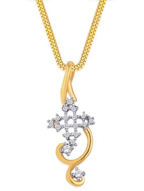yellow gold and diamond pendant - 1011819 - Very Small Image - 1