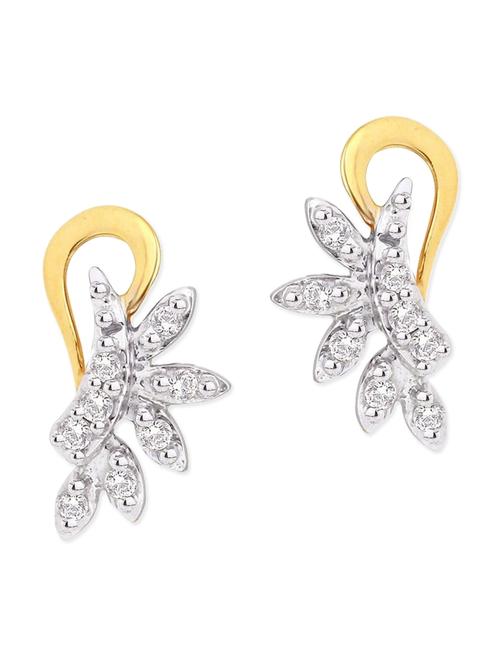 yellow gold and diamond encrusted earrings - 1012267 - Very Small Image - 1