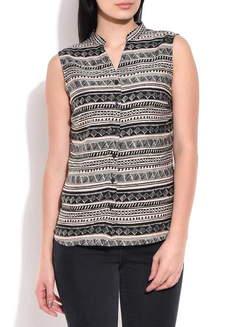 multi colored poly crepe shirt - 10123193 - Very Small Image - 1